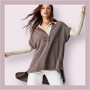 Free People We The Free Gone Rogue Solid Twofer Top